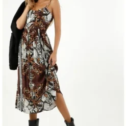 Vestido Con Escote Tipo Corsé Estampado Para Mujer -Feminora Moda Tienda De Ventas tennis 5438 7753812 3 product