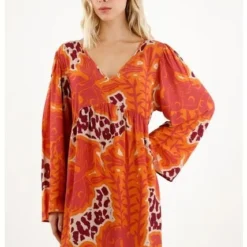 Vestido Corto Estampado Para Mujer