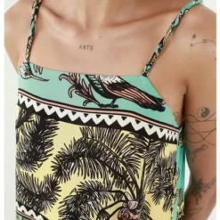 Vestido Para Mujer Tennis, Vestidos Larga Estampado Orquídea Y Colibrí Turquesa -Feminora Moda Tienda De Ventas tennis 8919 4051812 2 product