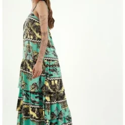 Vestido Para Mujer Tennis, Vestidos Larga Estampado Orquídea Y Colibrí Turquesa -Feminora Moda Tienda De Ventas tennis 8921 4051812 3 product