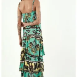 Vestido Para Mujer Tennis, Vestidos Larga Estampado Orquídea Y Colibrí Turquesa -Feminora Moda Tienda De Ventas tennis 8924 4051812 4 product