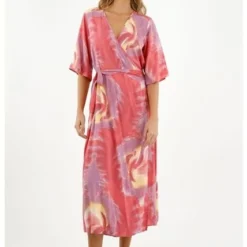 Vestido Rosado Estampado Para Mujer -Feminora Moda Tienda De Ventas topmark 4745 0934022 3 product