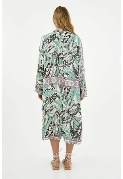 Kimono Crudo Estampado Para Mujer 6 Kimono Crudo Estampado Para Mujer - Imagen 4