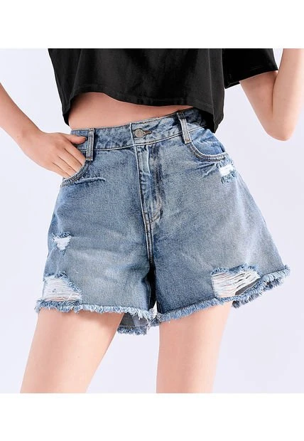 Short Para Mujer Ruedo Desflecado Typer 3 Short Para Mujer Ruedo Desflecado Typer