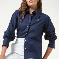 Camisa Azul Navy-Blanco Us Polo Assn