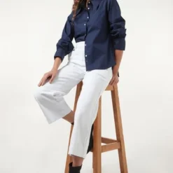 Camisa Azul Navy-Blanco Us Polo Assn -Feminora Moda Tienda De Ventas us polo assn 0973 8615812 3 product