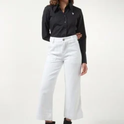 Camisa Negro-Blanco Us Polo Assn -Feminora Moda Tienda De Ventas us polo assn 1037 4615812 3 product