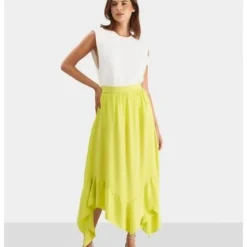 Falda Tatacoa Midi Para Mujer Silueta Holgada