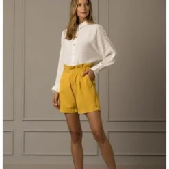 Short Budelia Para Mujer Paper Bag Amarillo -Feminora Moda Tienda De Ventas velez 5650 2520012 1 product