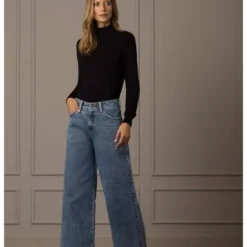 Jean Venecia Tipo Wide Leg En Denim Rígido Para Mujer Tiro Alto -Feminora Moda Tienda De Ventas velez 6478 1089612 1 product