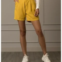 Short Budelia Para Mujer Paper Bag Amarillo